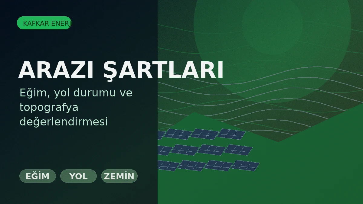 GES Sahalarında Topografya ve Drenaj Planlaması - Kafkar Enerji blog görseli